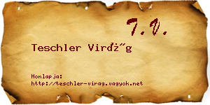 Teschler Virág névjegykártya